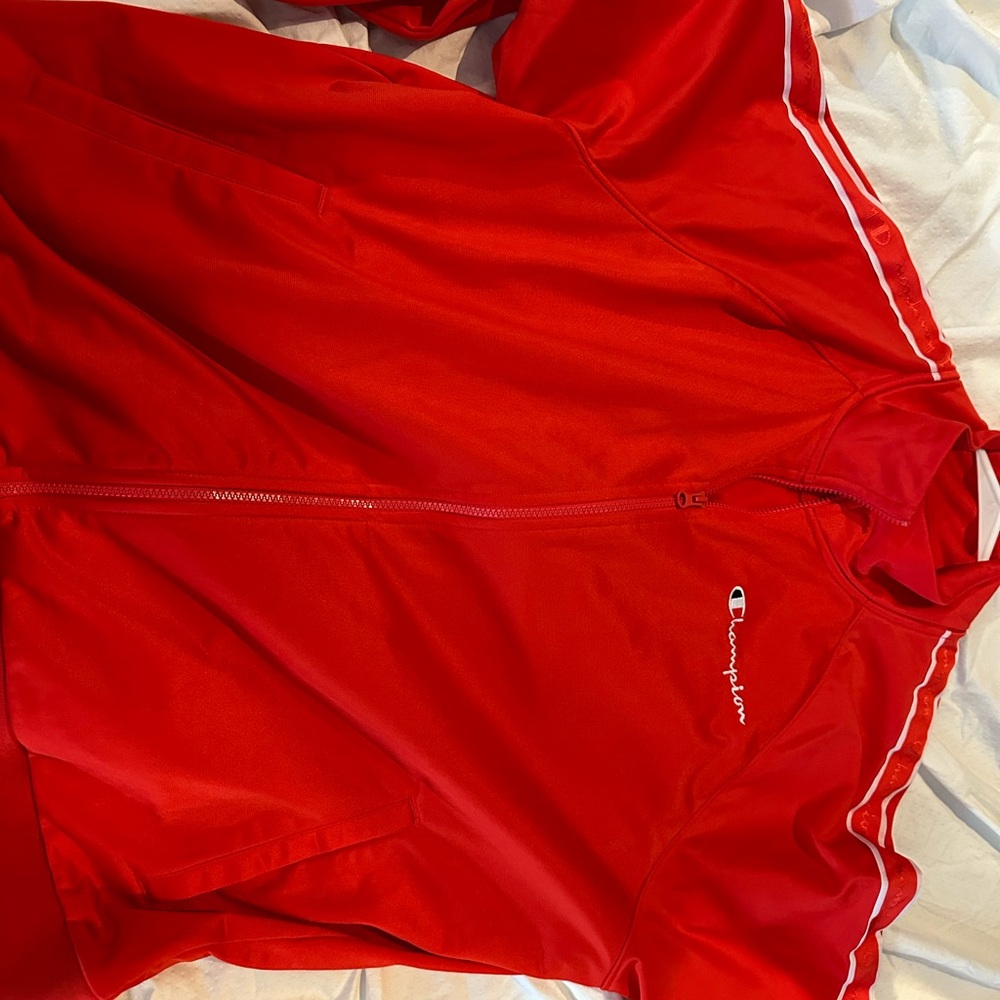 Champion Women’s Used Us 3xl Red Track Jacket